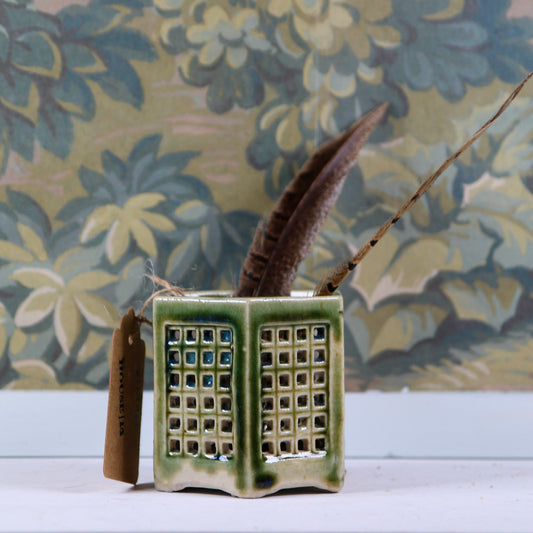 Vintage Green Lattice Pottery