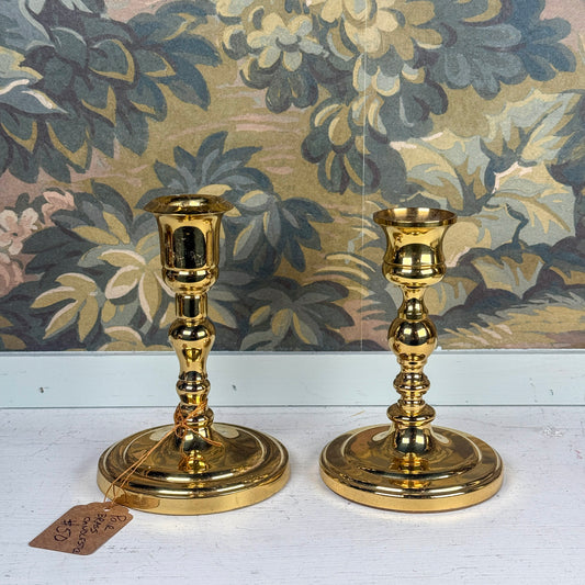 Pair of 5" Brass Candlesticks