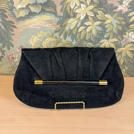 Vintage Black Velvet Purse