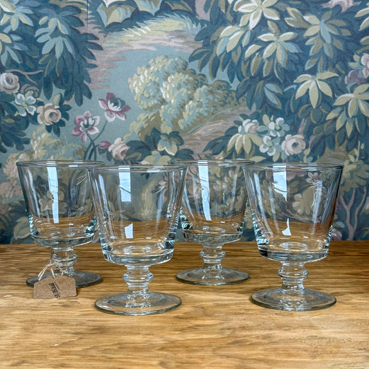 Set of 4 French Wine Glasses