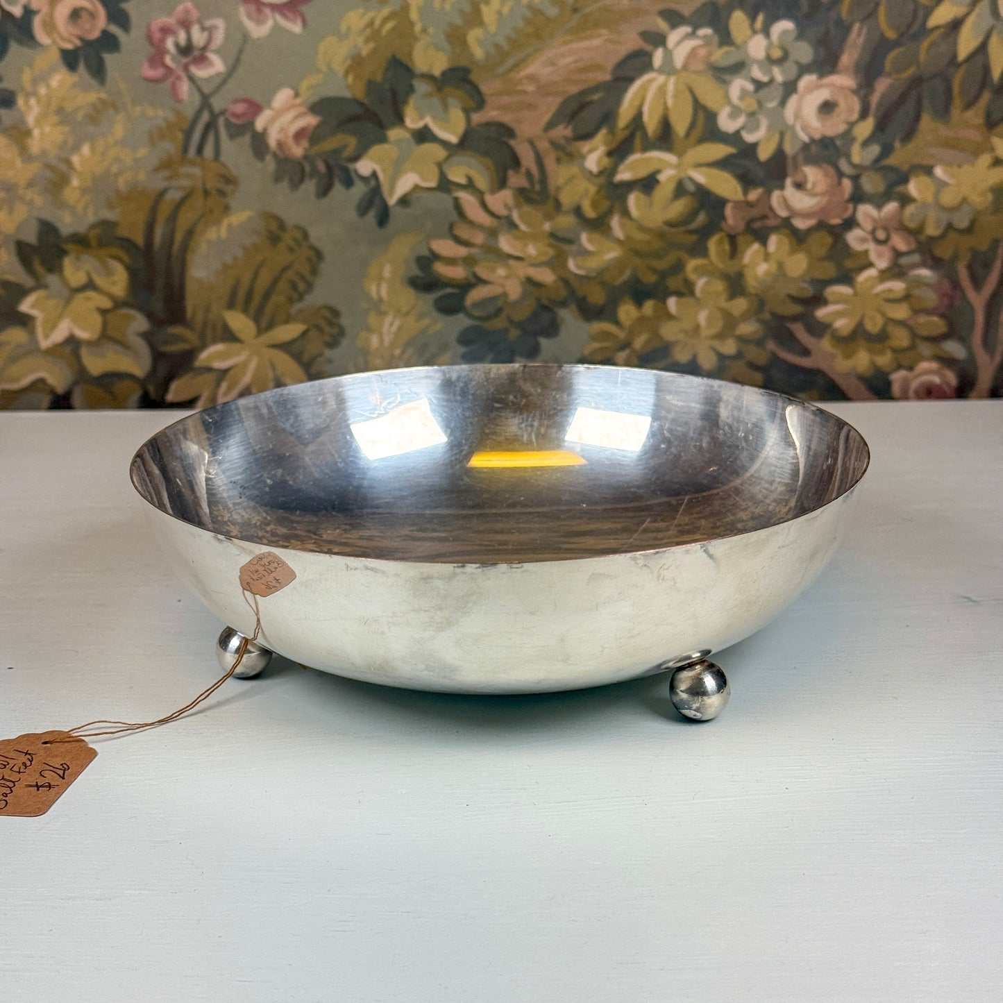 Silver Bowl with Ball Feet