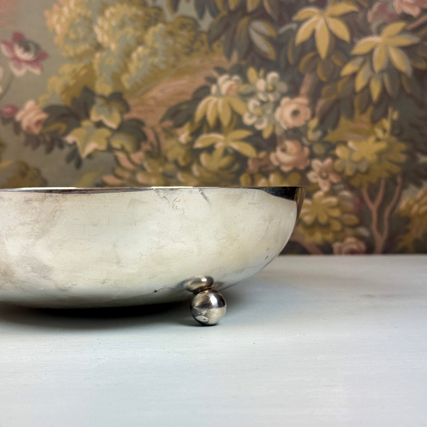 Silver Bowl with Ball Feet