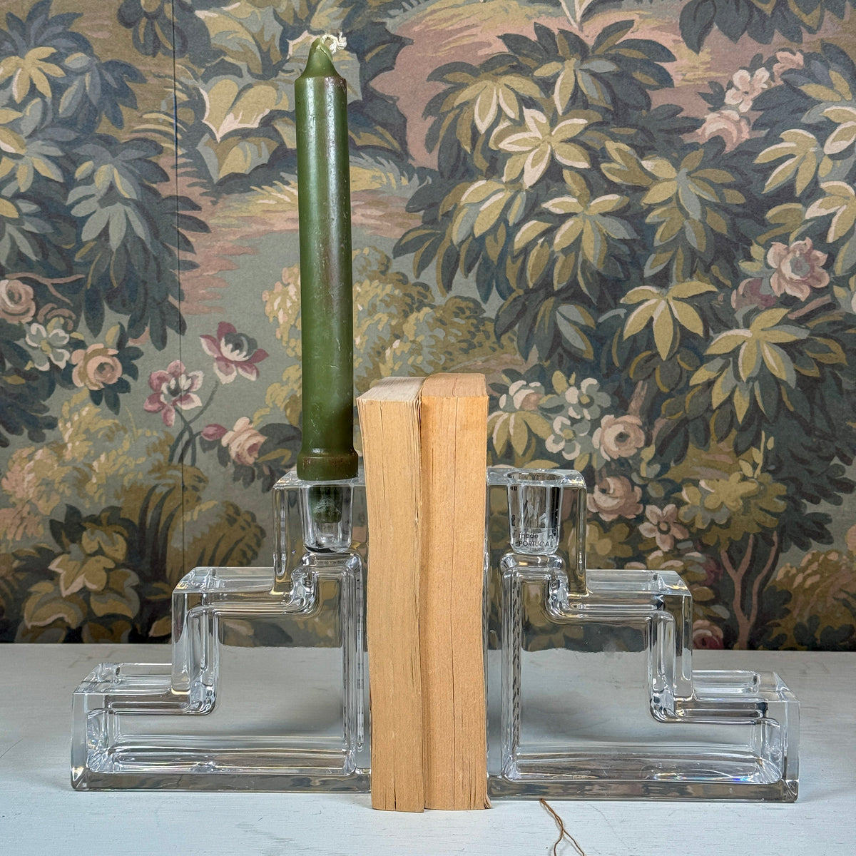 Pair of Portugal Glass Bookends