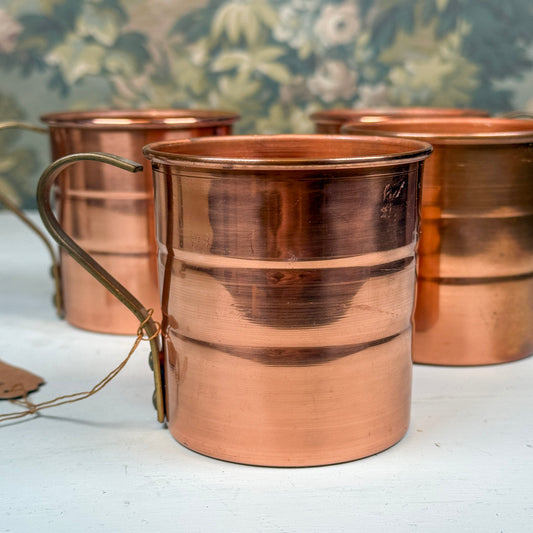Vintage Copper Moscow Mule Cups