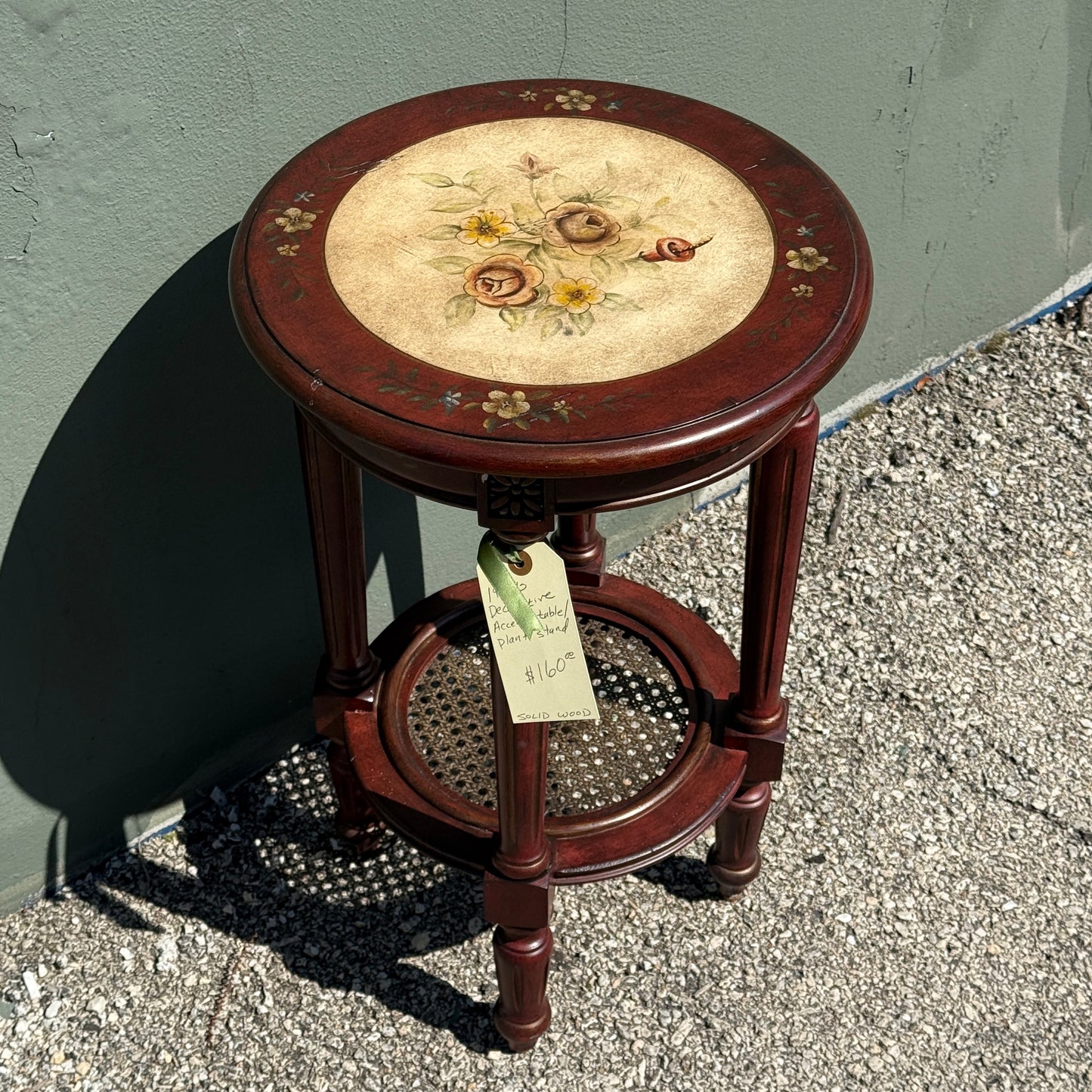 1980s Decorative Accent Table & Plant Stand