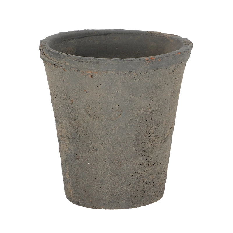 Aged Terracotta Charcoal Flower Pot