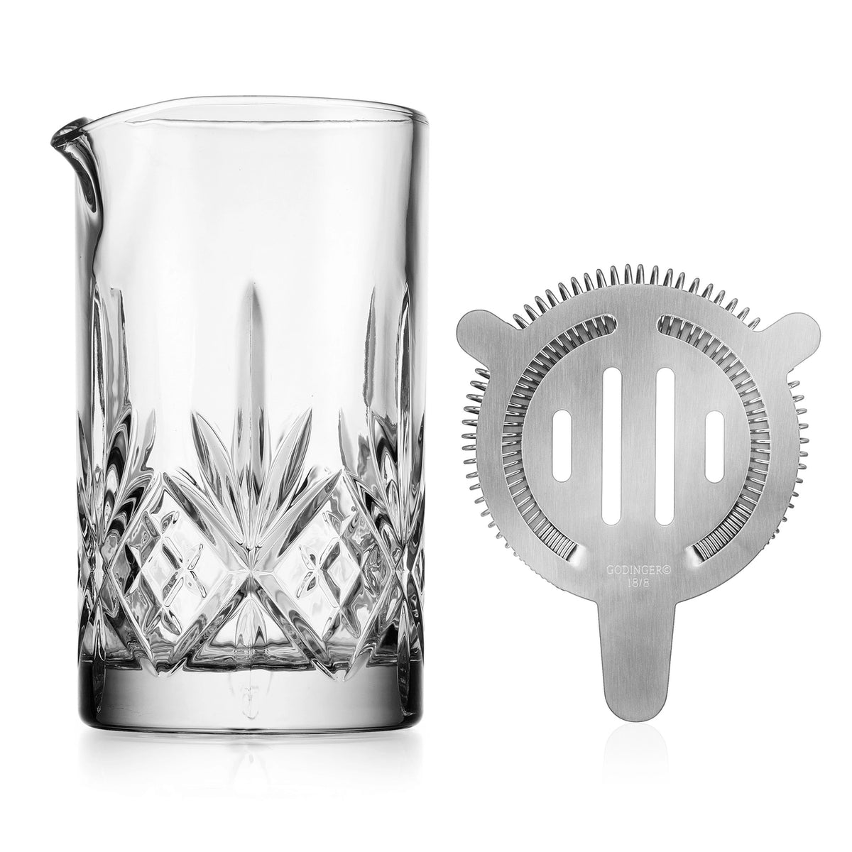Dublin Crystal Pitcher and Strainer Set
