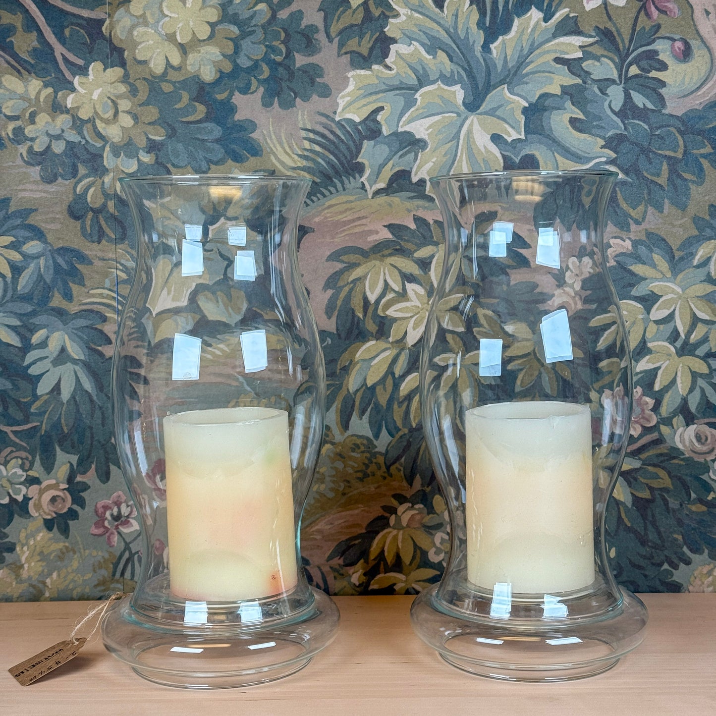 Clear Hass 2-Piece Hurricane Candle Holder