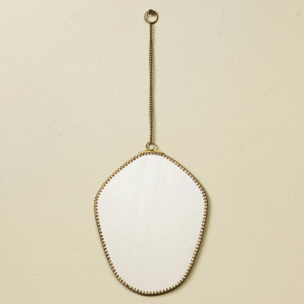 Scalloped Edge Hanging Mirror