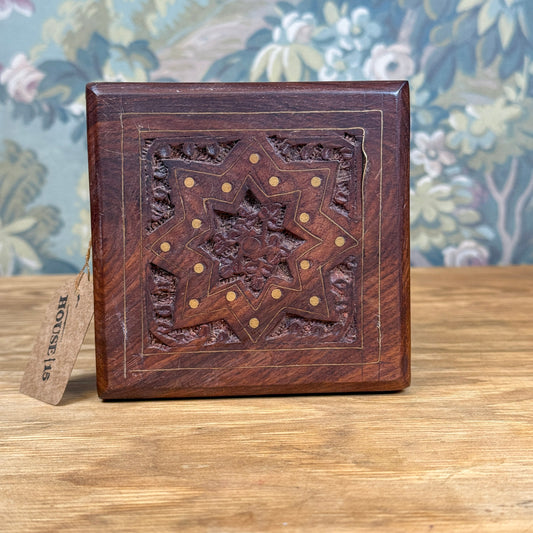 Wood & Brass Inlay Box