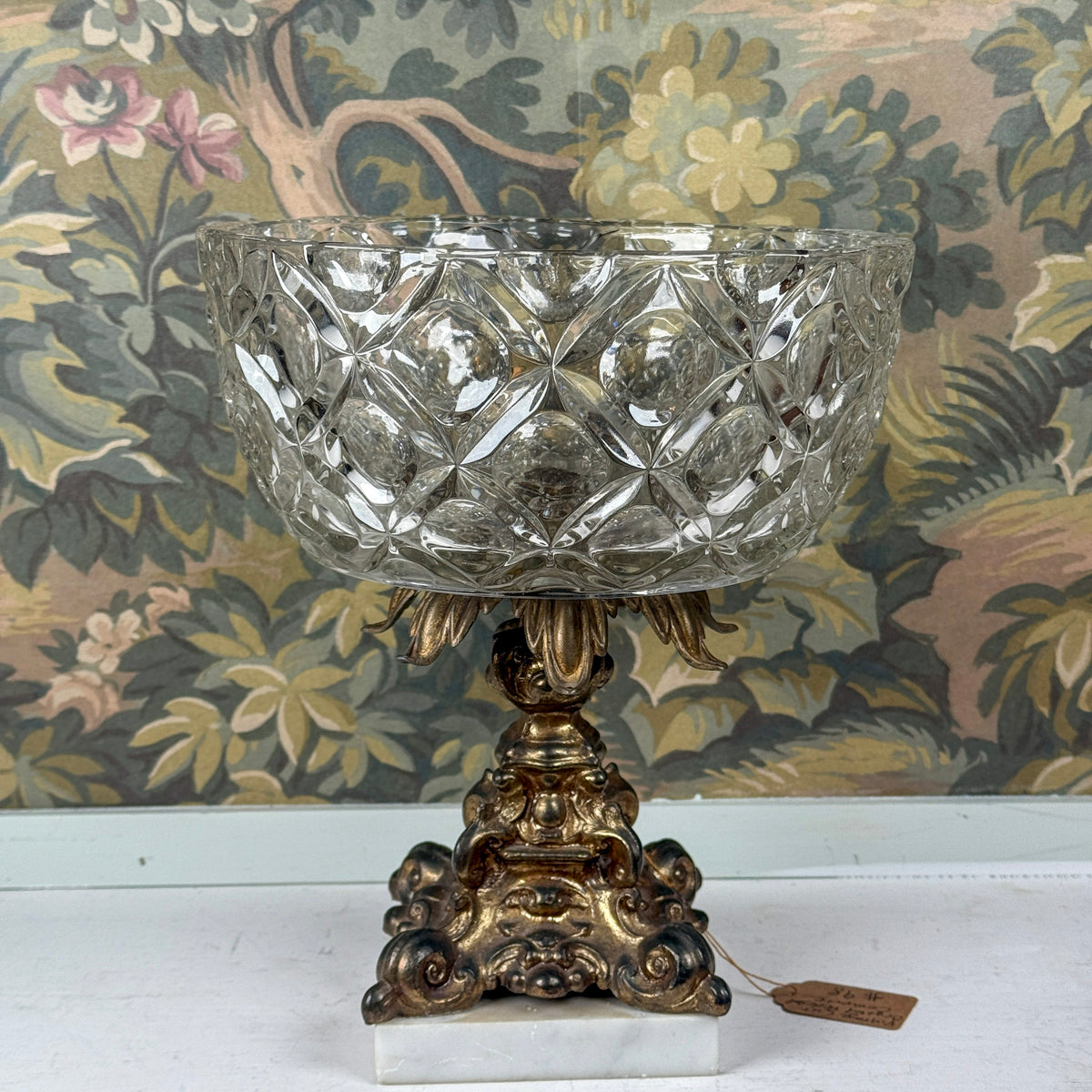 Vintage Cut Crystal Pedestal Compote