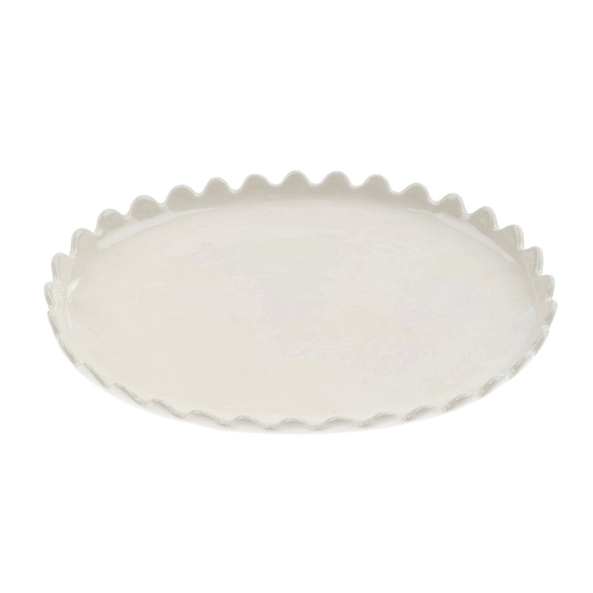 Scalloped Oval Plate