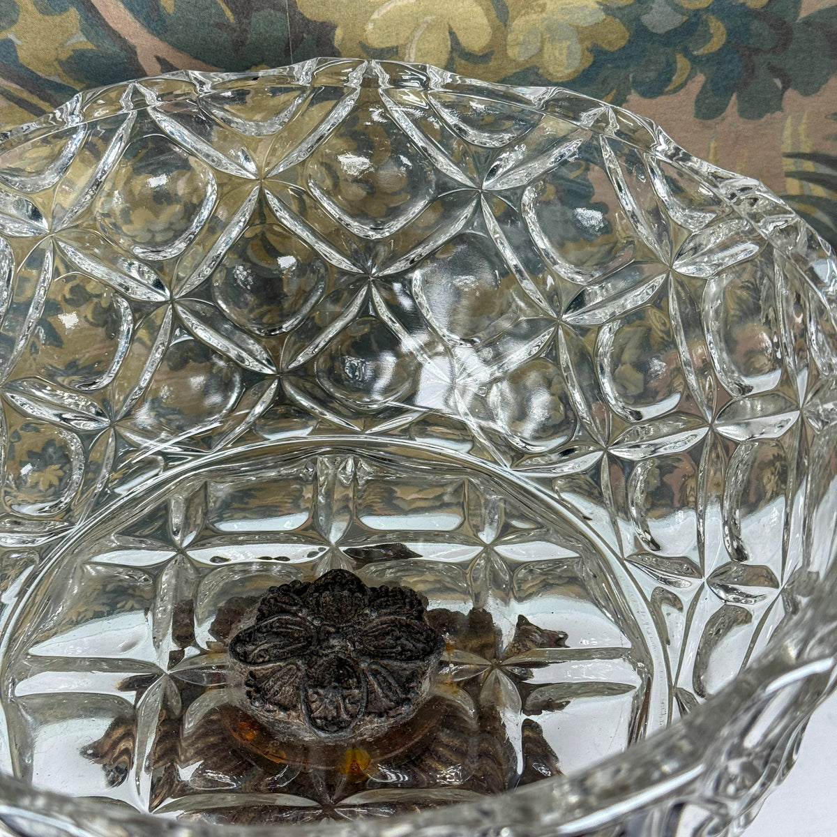 Vintage Cut Crystal Pedestal Compote