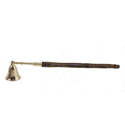 Wooden Handle Brass Candle Snuffer