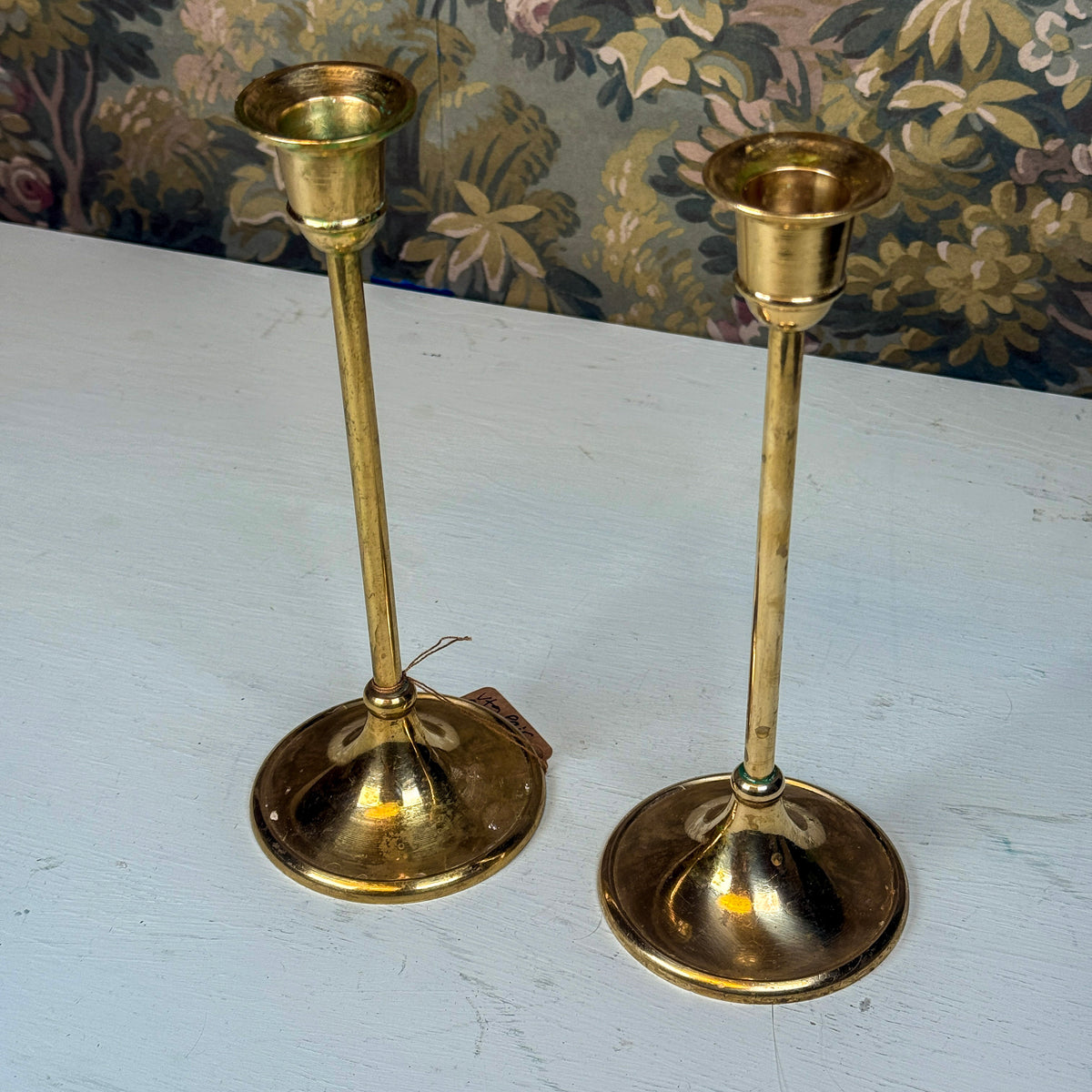 8.5" Vintage Brass Candlesticks