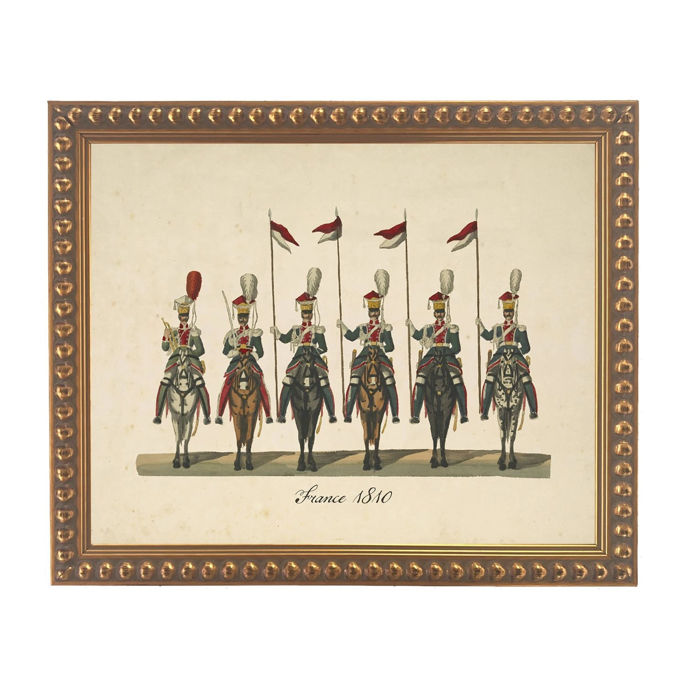 French Soldiers Framed Illustration