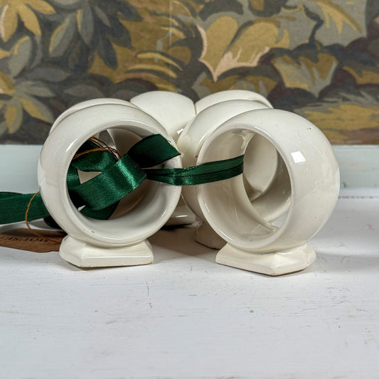Set of 6 Porcelain Napkin Rings