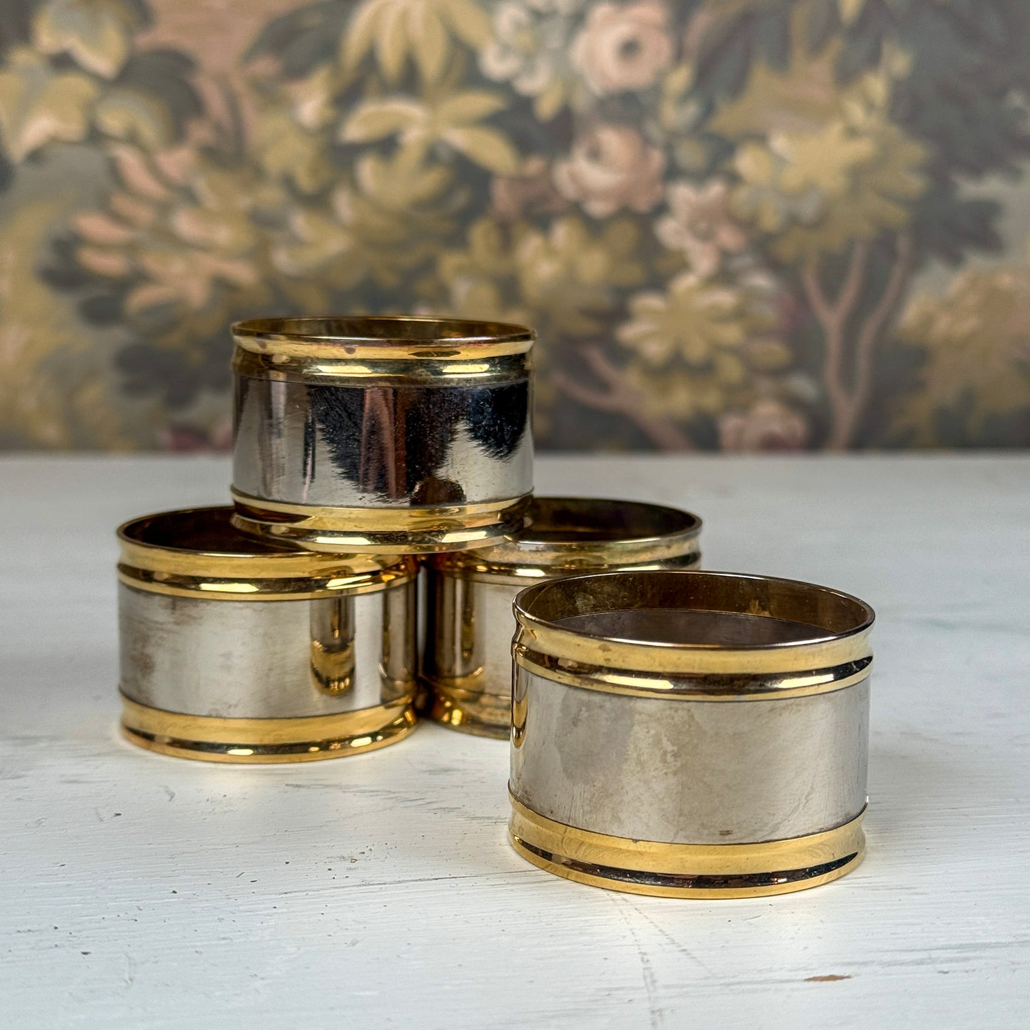 Vintage Brass & Gold-tone Napkin Rings