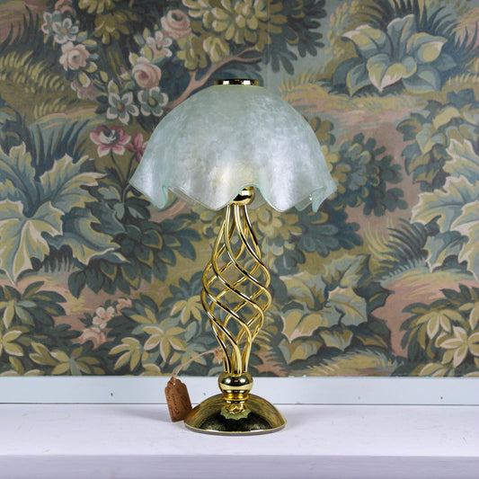 Brass Twisted Candle Lamp