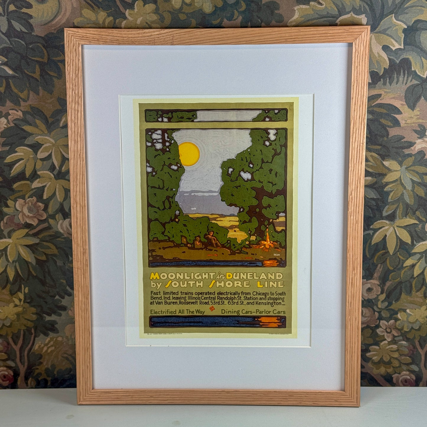 Moonlight in Duneland by South Shore Line Framed Print