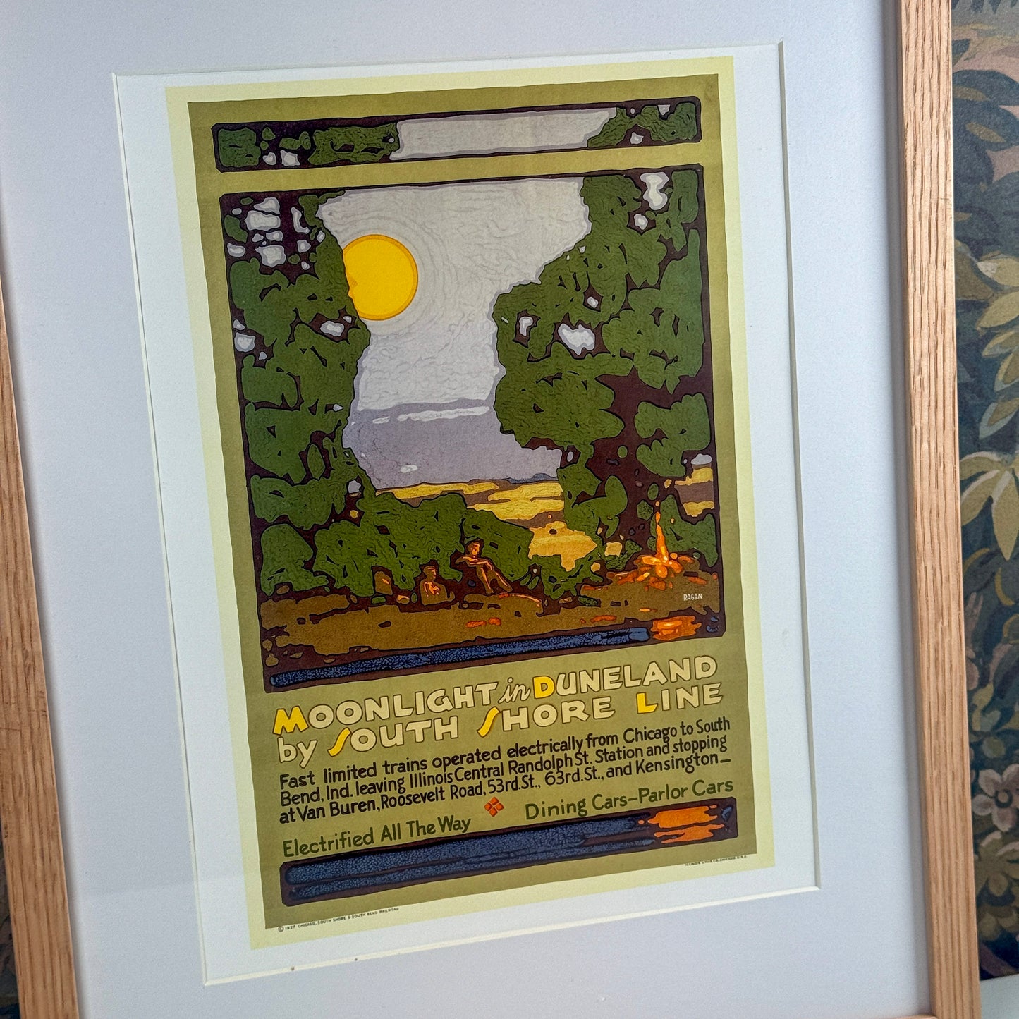Moonlight in Duneland by South Shore Line Framed Print