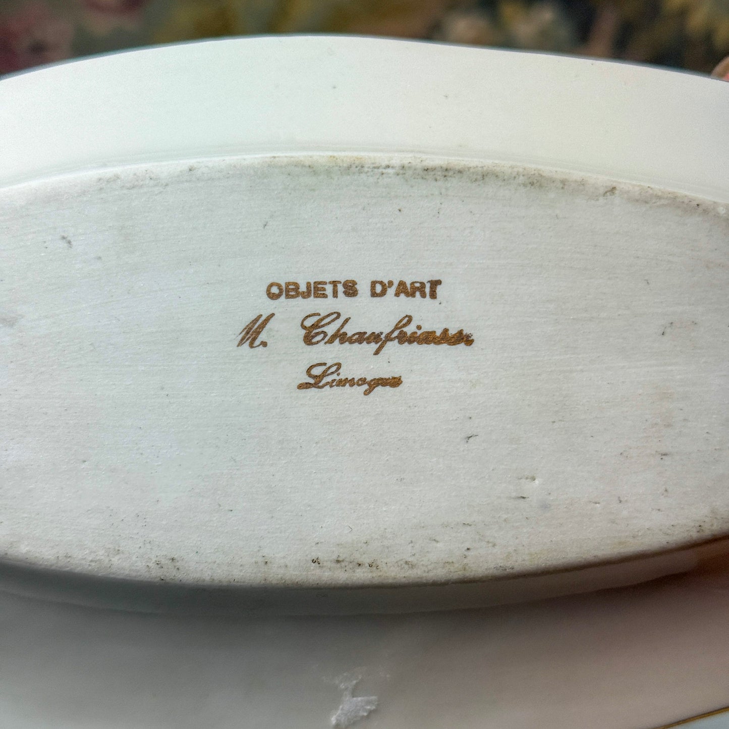 Limoges Hand Painted Fish Dish