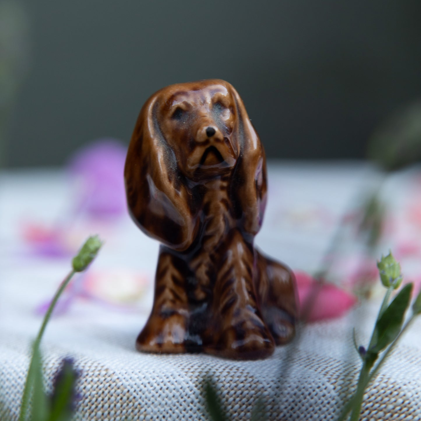 Vintage Ceramic Cocker Spaniel Dog Figurine