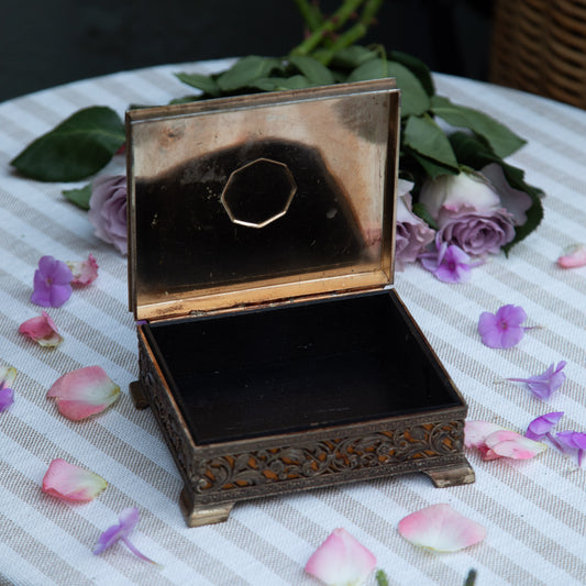 Brass & Leather Trinket Box