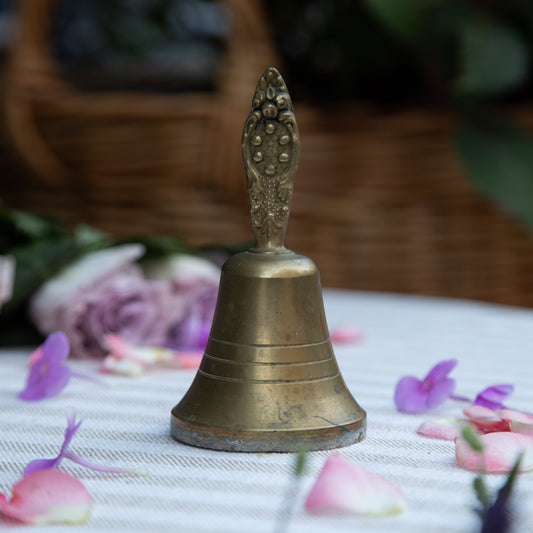 Antique Ornate Brass Hand Bell