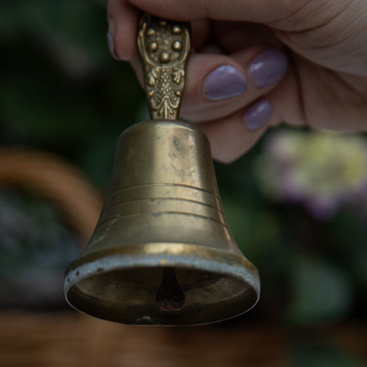 Antique Ornate Brass Hand Bell