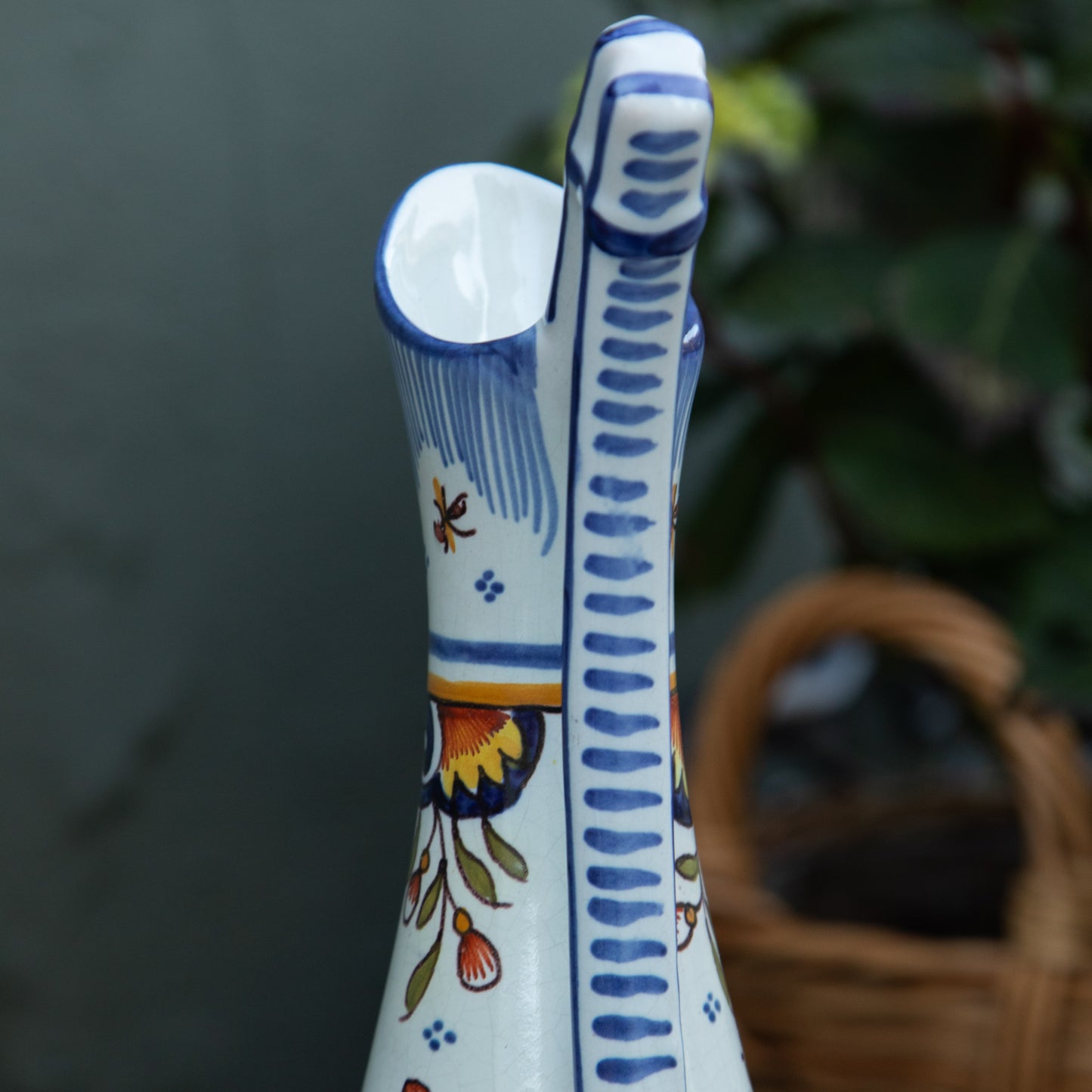 Antique French Faience Pitcher