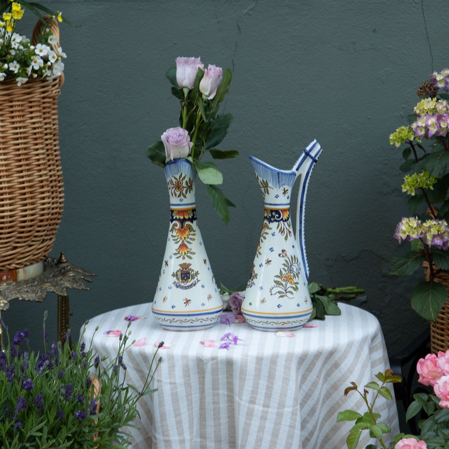 Antique French Faience Pitcher