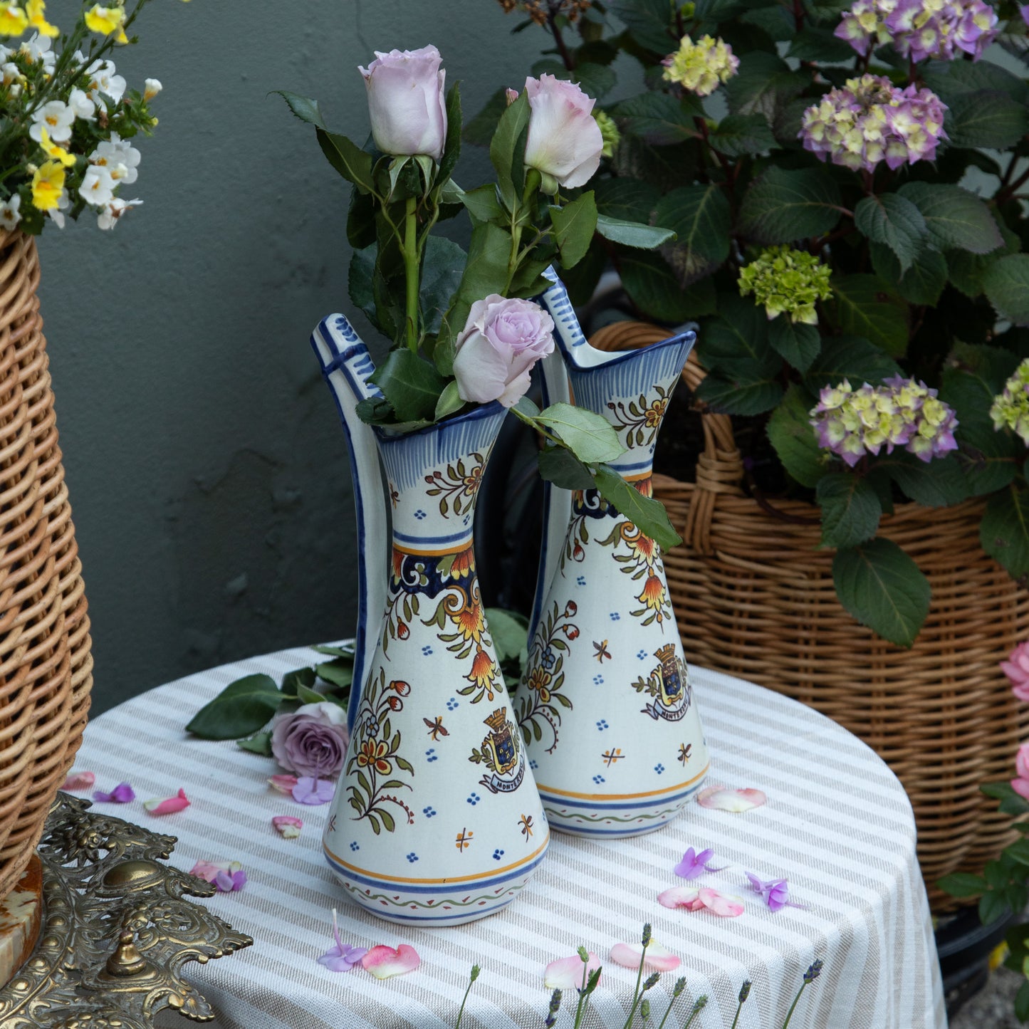 Antique French Faience Pitcher
