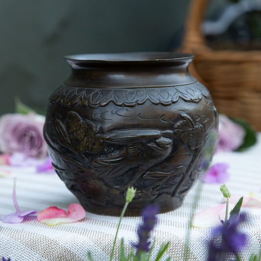 Vintage Bronze Cachepot