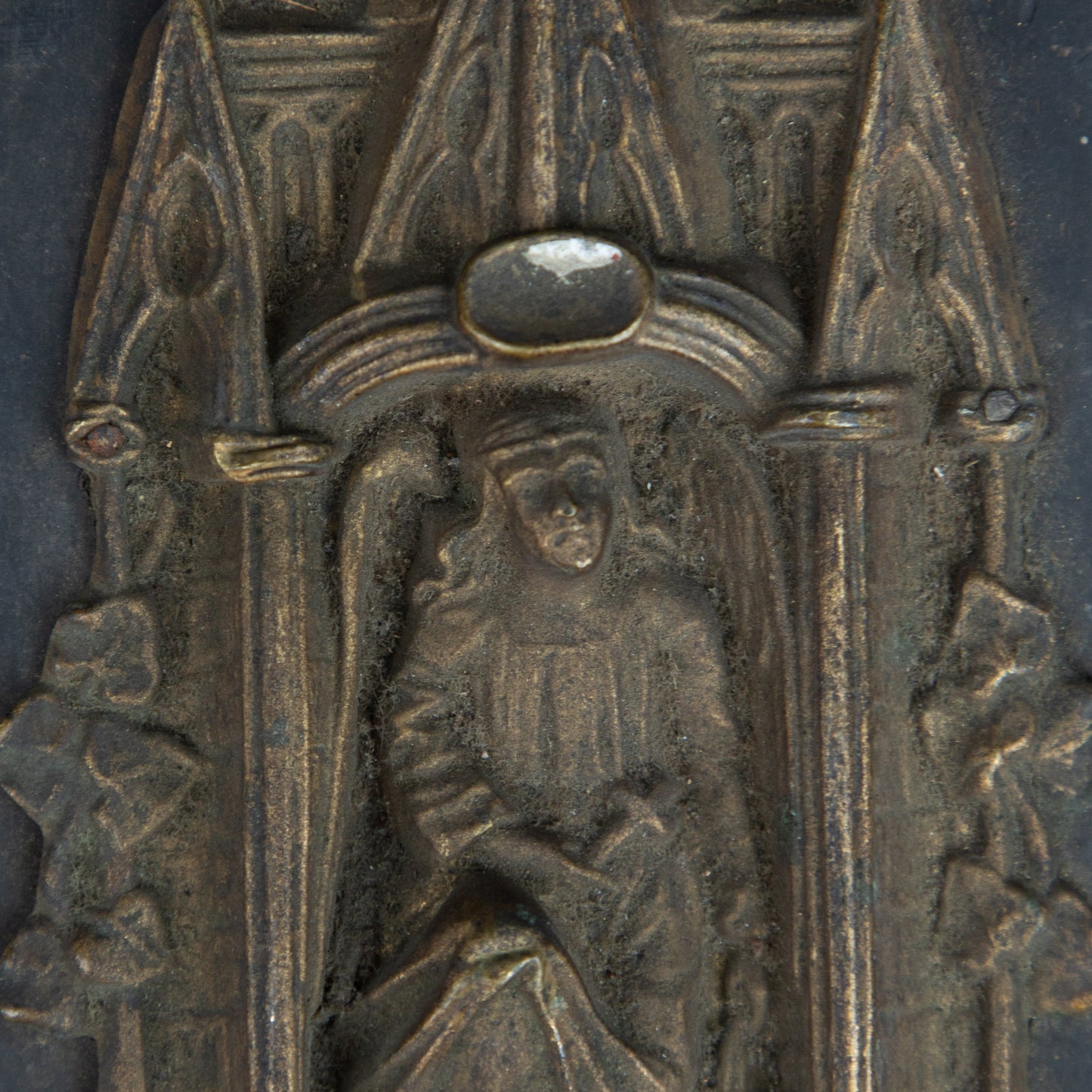 Wood & Brass French Plaque