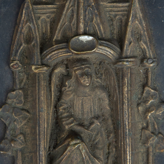 Wood & Brass French Plaque