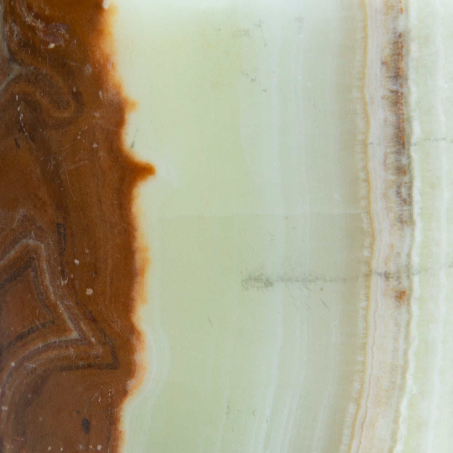 White & Brown Onyx Stone Cup