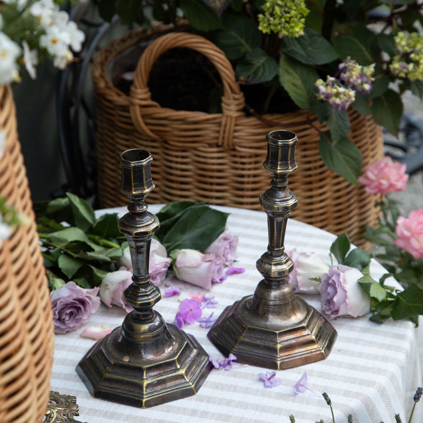 Pair of French Silver Candlesticks