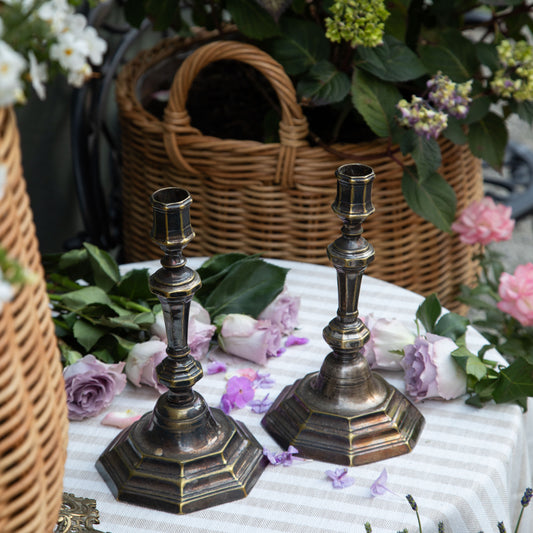 Pair of French Silver Candlesticks