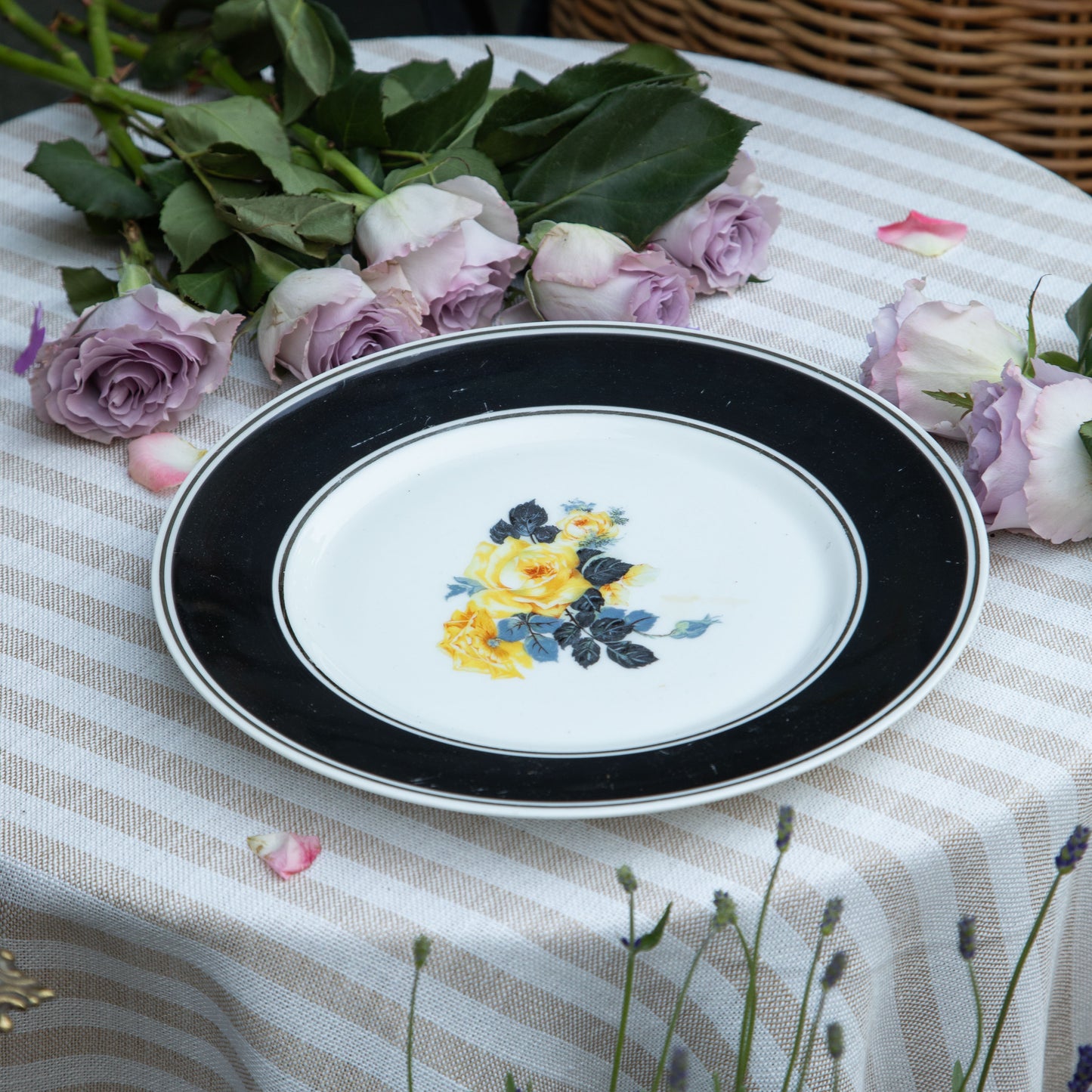 Vintage Floral Plate