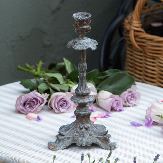 Ornate French Brass Candlestick