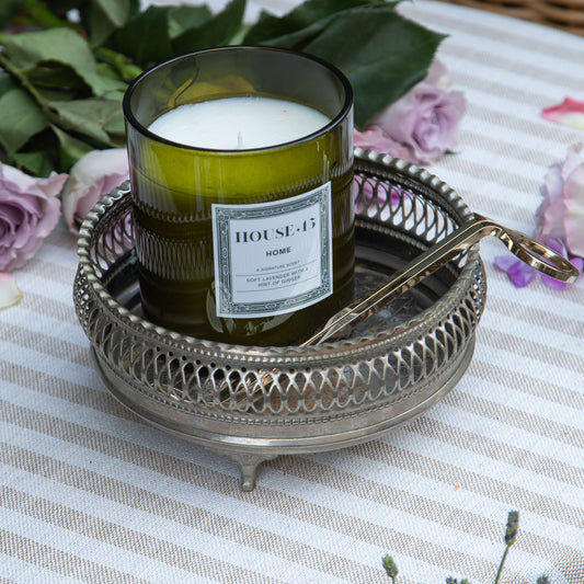 Vintage Silver Wine & Candle Coaster