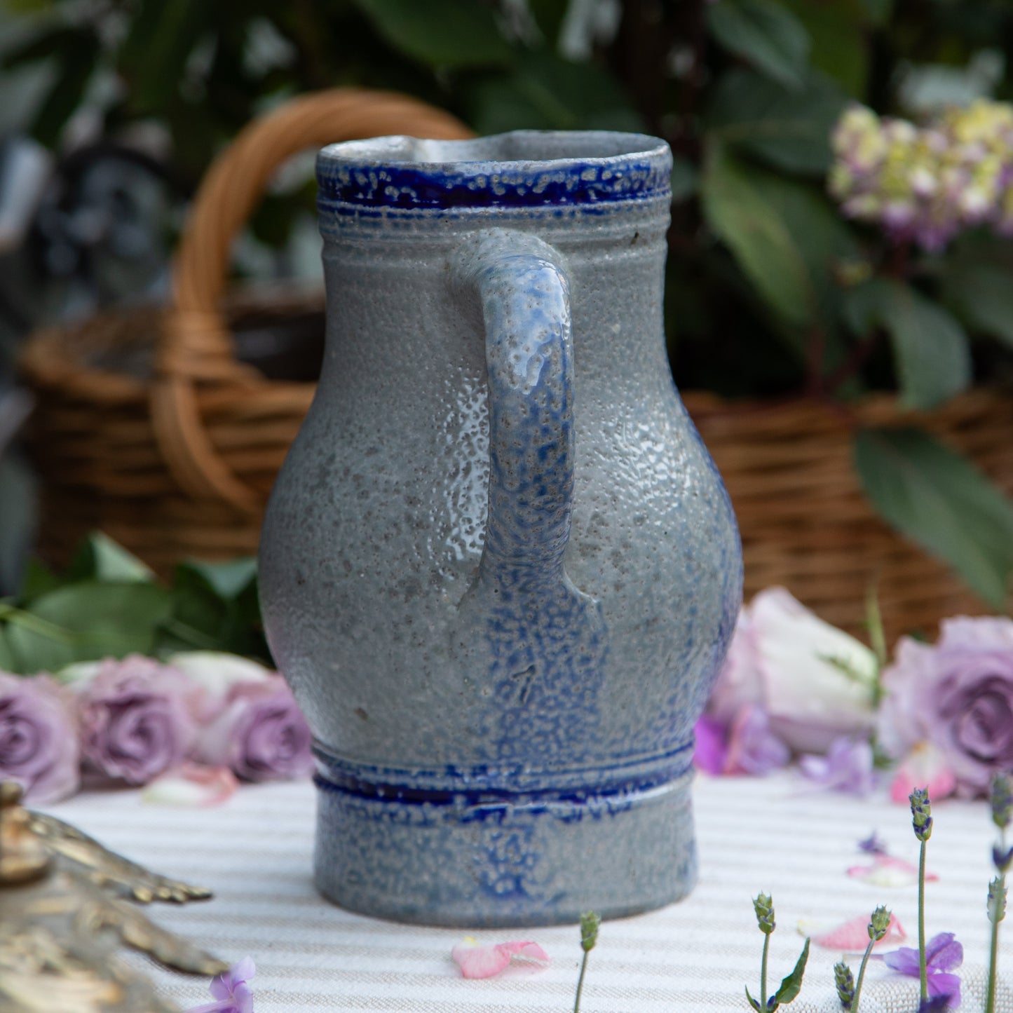 Vintage Large Salt Glaze Pitcher
