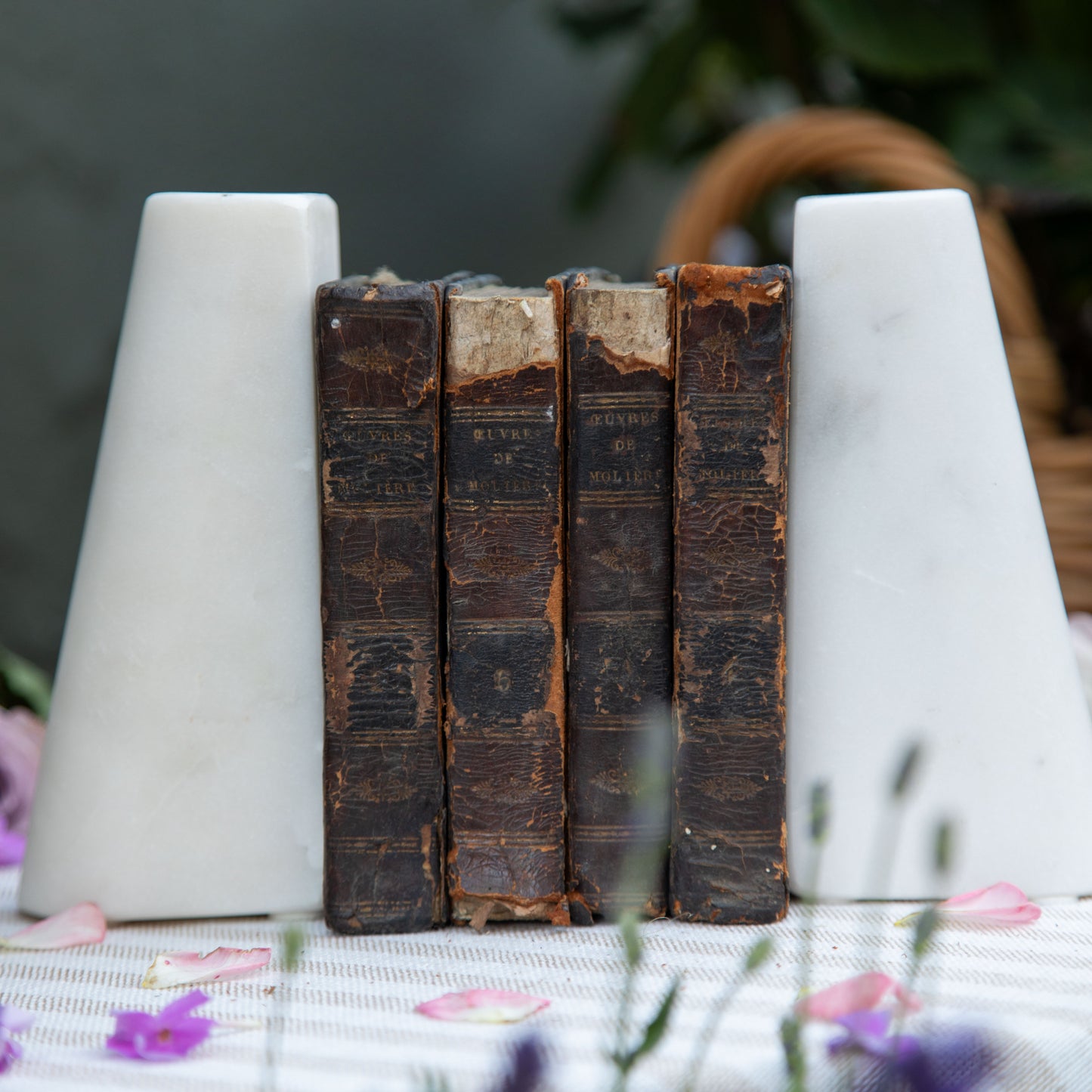 Set of Four French Antique Books