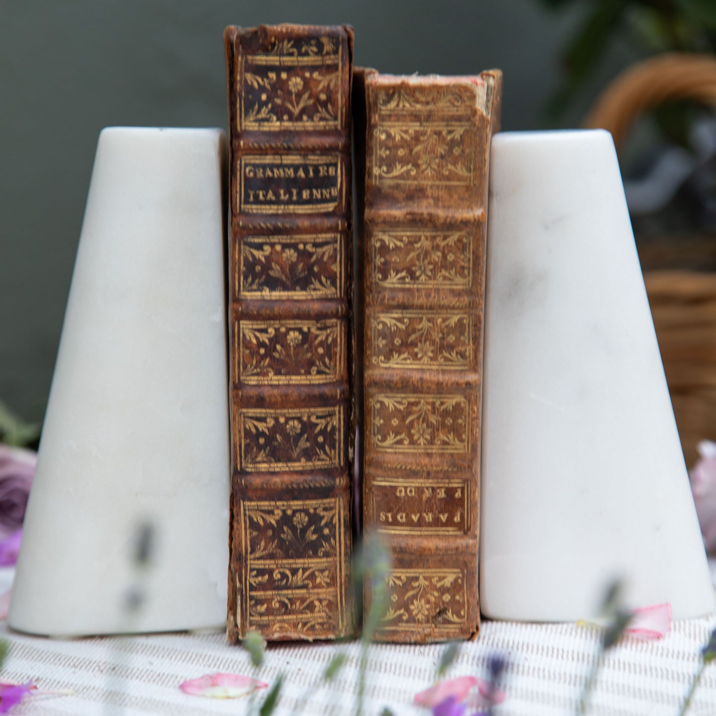 Set of Two French Antique Books