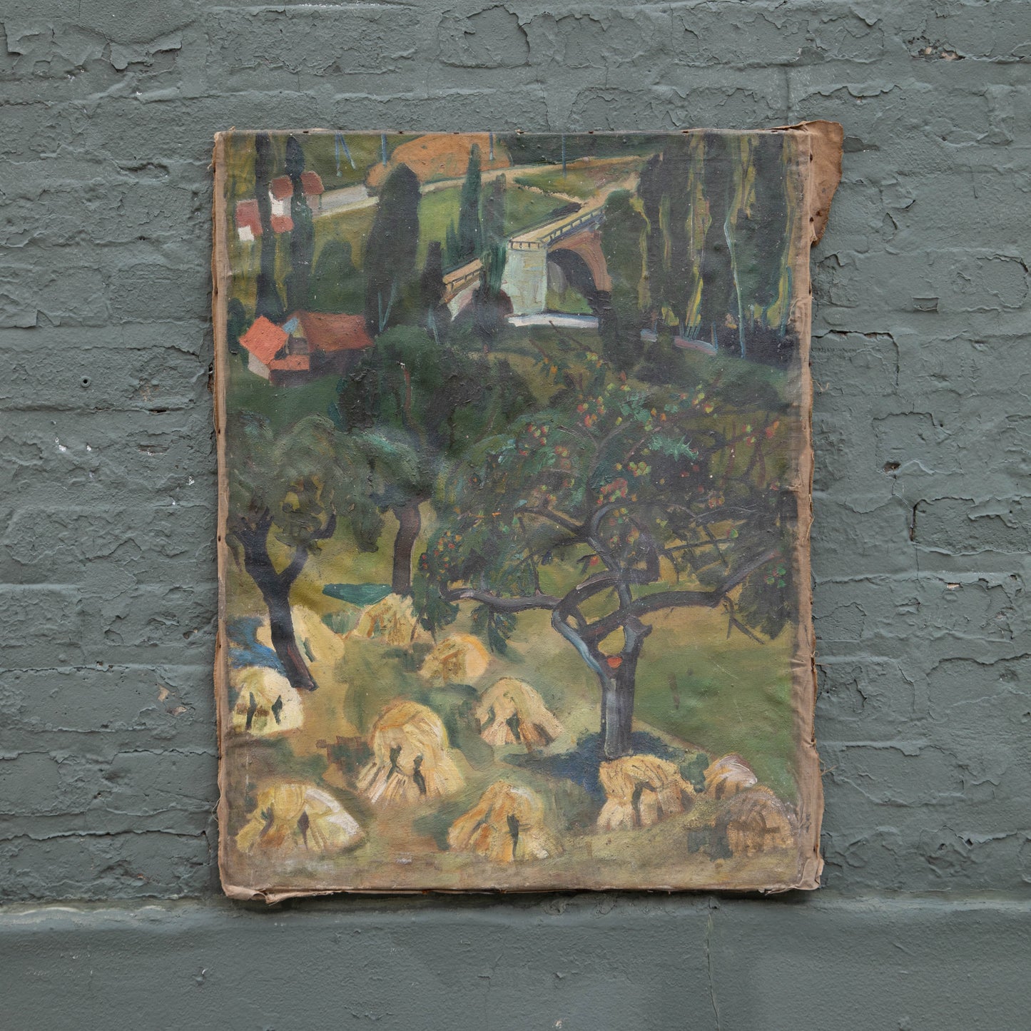 Antique Haystacks Original Painting