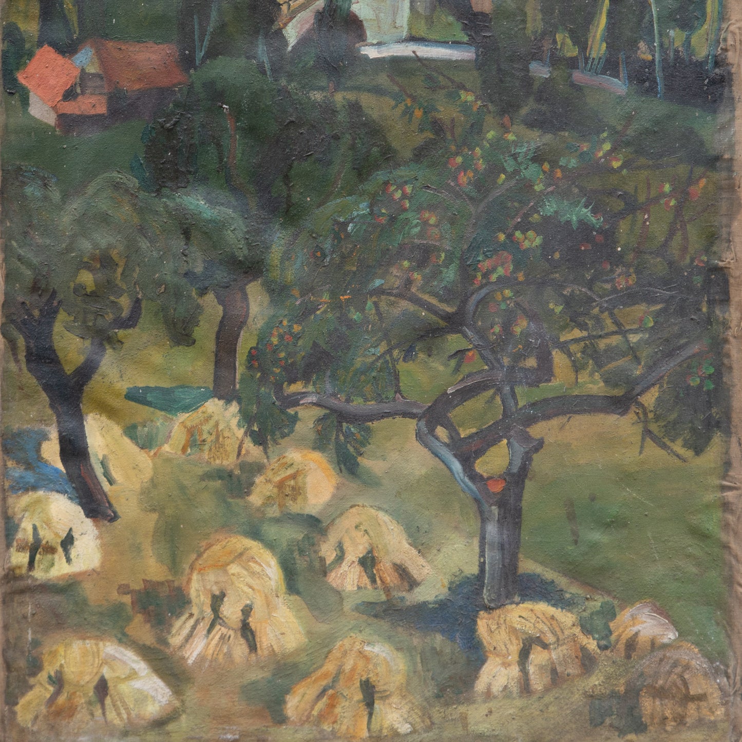 Antique Haystacks Original Painting