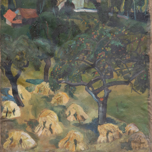 Antique Haystacks Original Painting