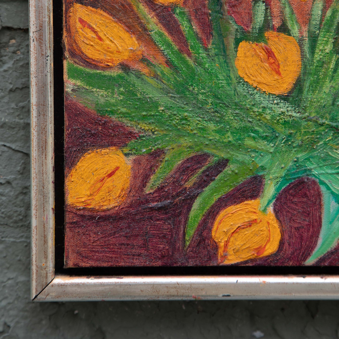 Farmer’s Market Flowers Framed Original Painting