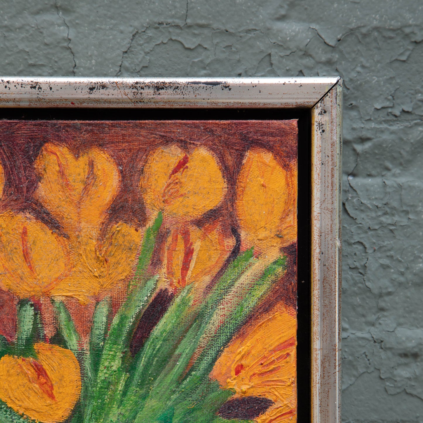 Farmer’s Market Flowers Framed Original Painting